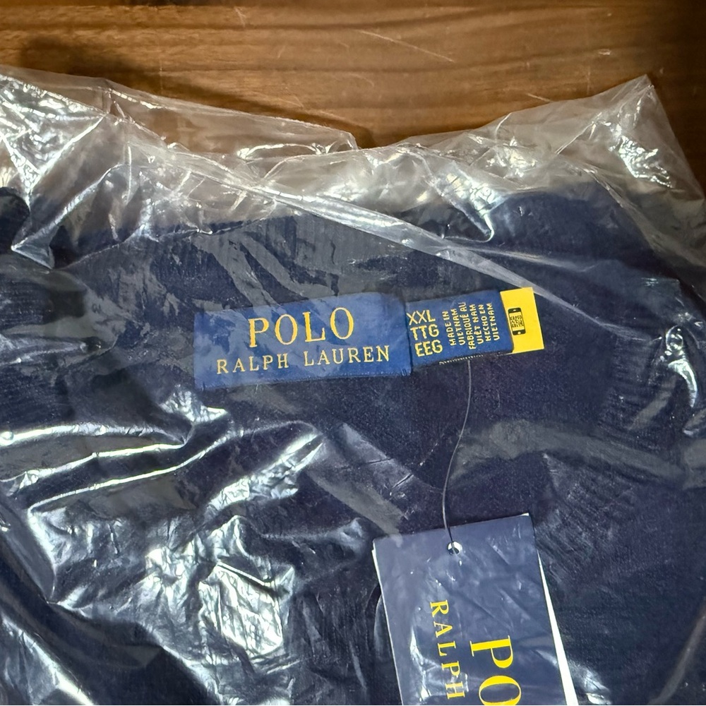 Polo Ralph Lauren Dog-Intarsia Cashmere Sweater Frenchie French Bulldog Navy XXL - Picture 8 of 9